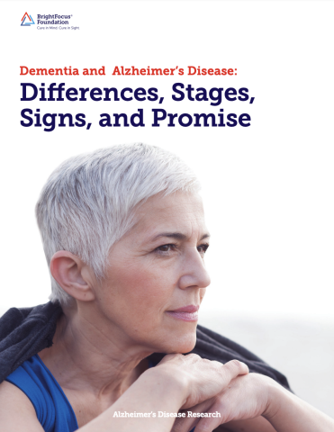 Brochure cover for Dementia and Alzheimer's Disease