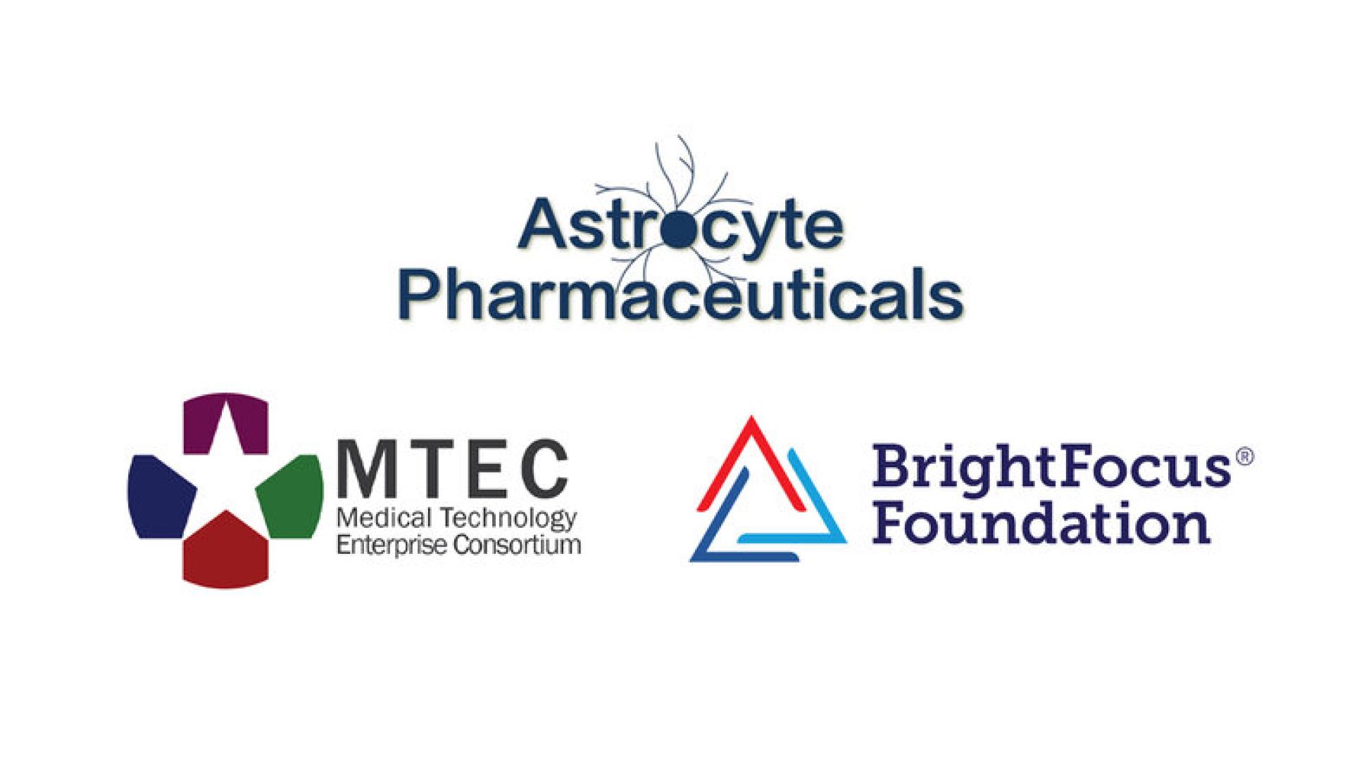 Astrocyte, MTEC, and BrightFocus logos.