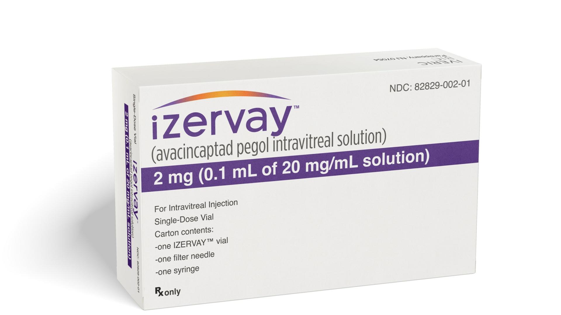 Izervay packaging.