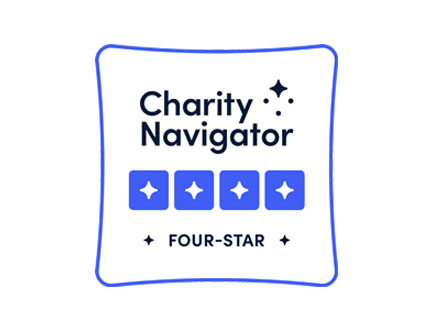 Charity Navigator Four Stars badge.