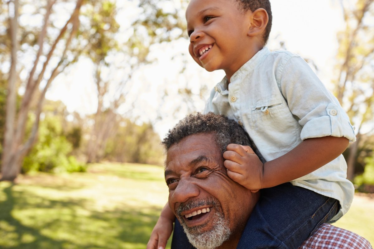 Grandfather and his grandson