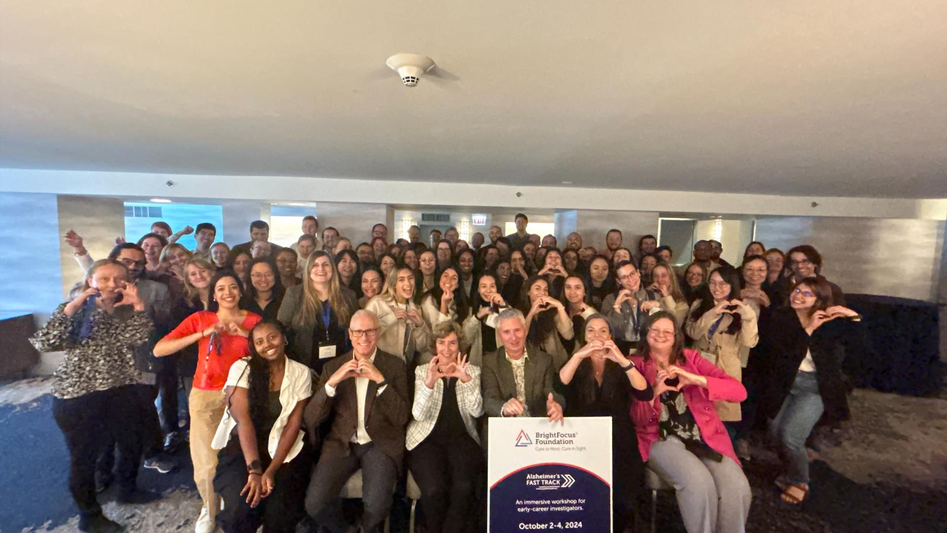 Students, speakers, and organizers at the 2024 Alzheimer's Fast Track.